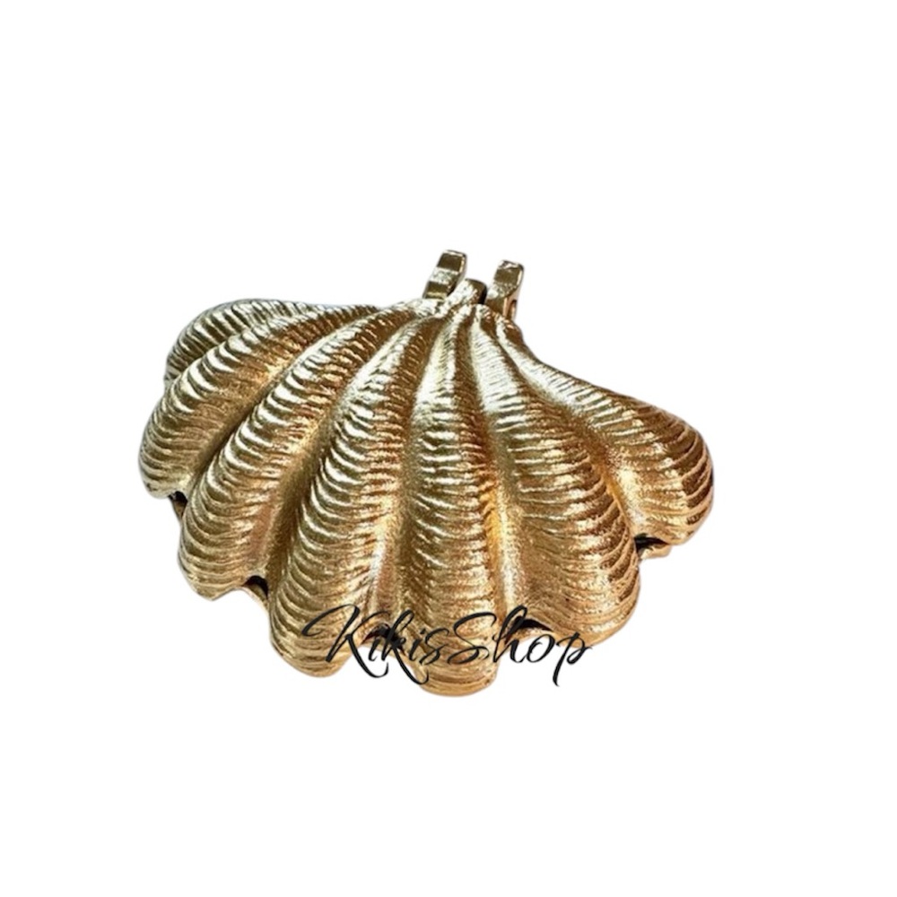 Threshold Brass Shell Hand Towel Holder with Hinge - Picture 8 of 8